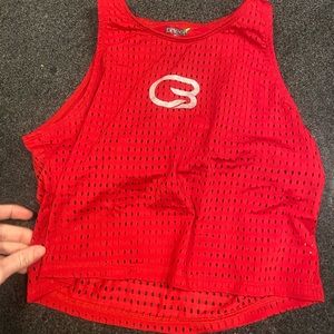 Cyclebar Jersey tank top with built in sports bra